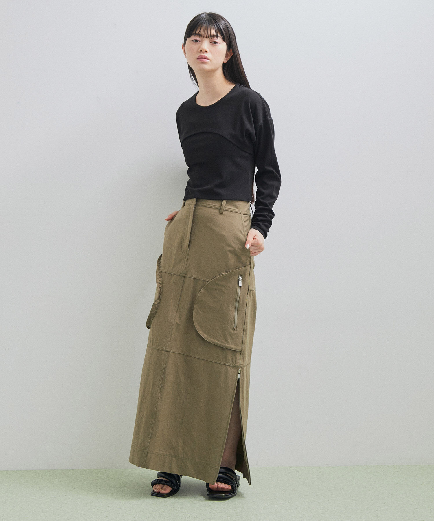 ADAM ET ROPE'「【UVカット】ポケットワークスカート」|スカート|