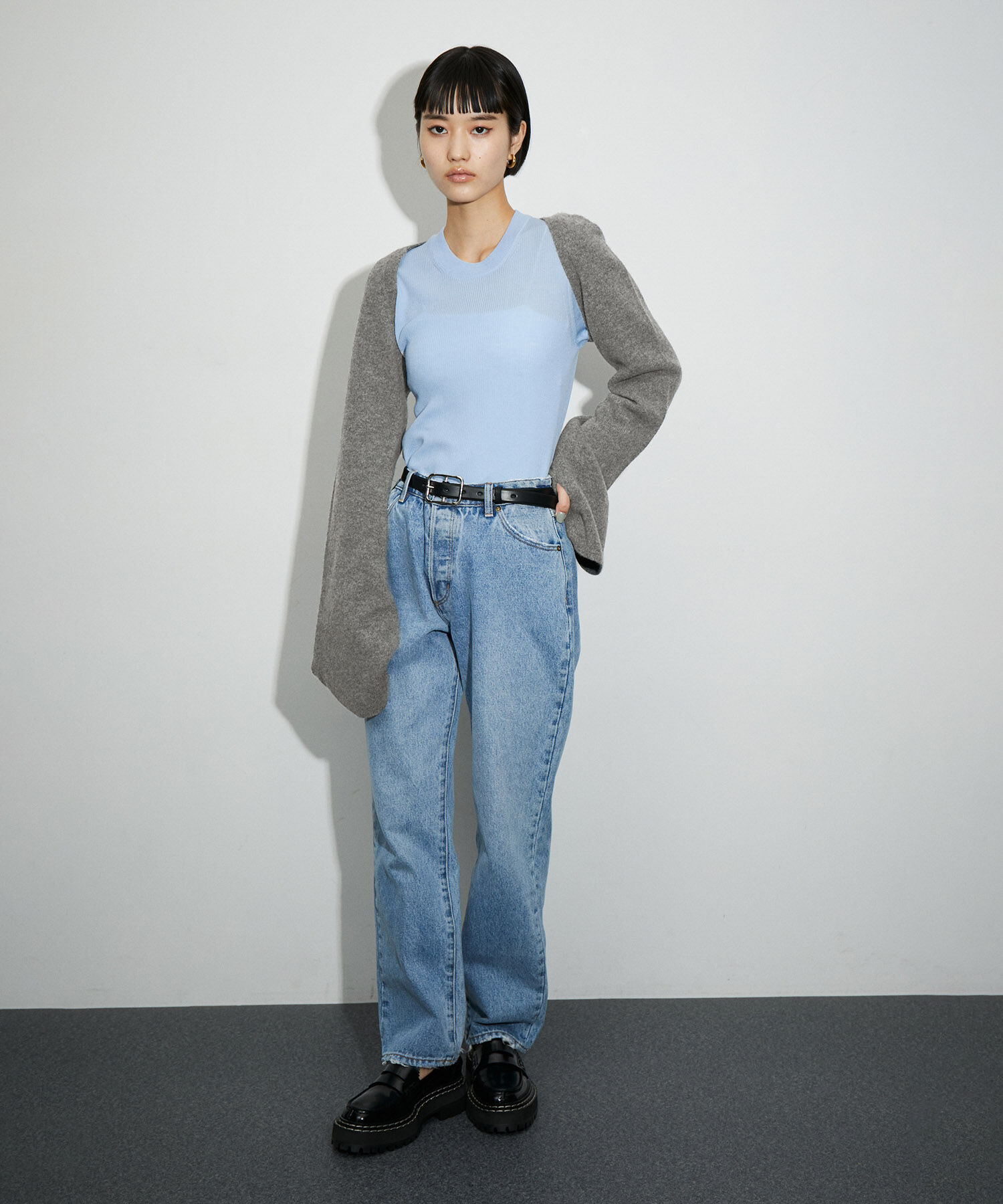 ADAM ET ROPE'「ウールカシミヤアームウォーマー」|手袋|