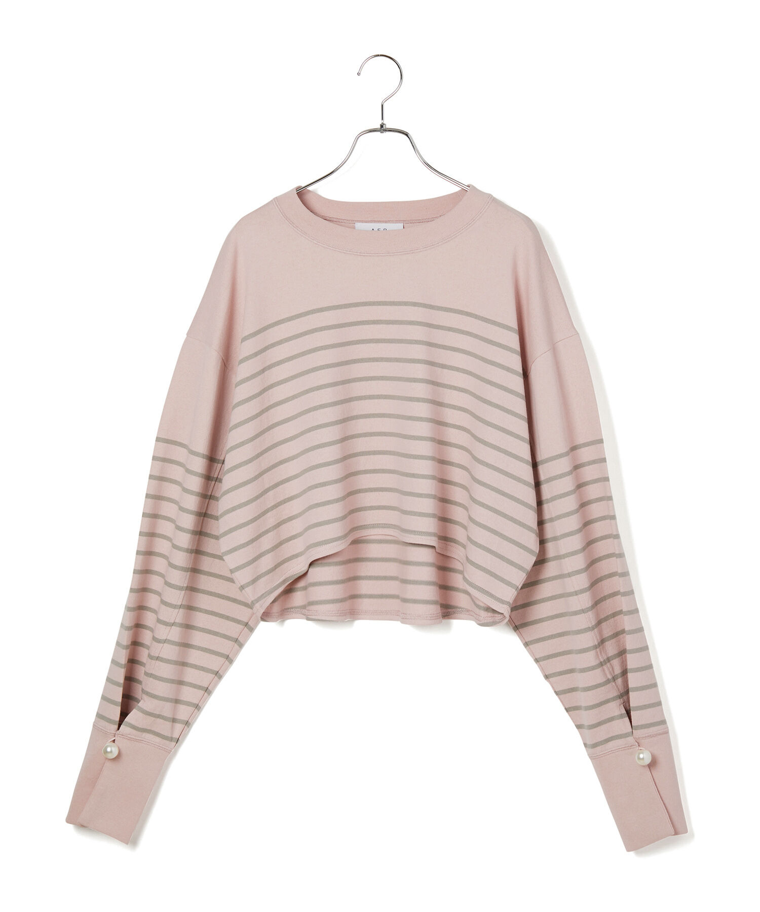 ADAM ET ROPE'「【WEB限定・一部公式サイト限定カラー】バスクボーダーカフスパールTEE」|Tシャツ・カットソー|