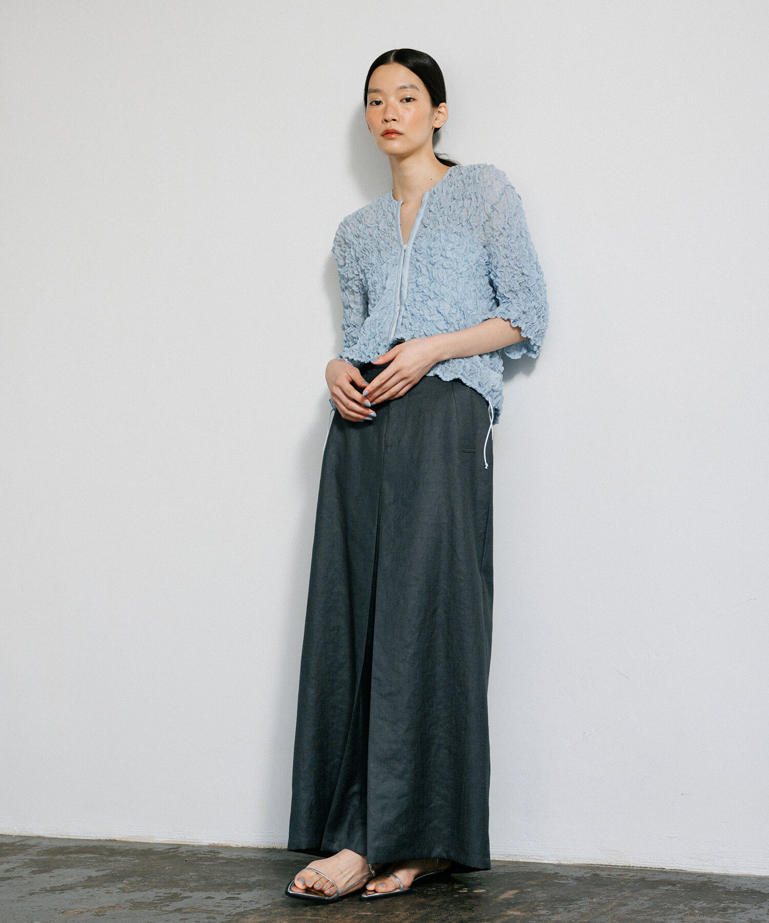 ADAM ET ROPE'「【サステナブル】ハイウエストベンツタックスカート」|スカート|