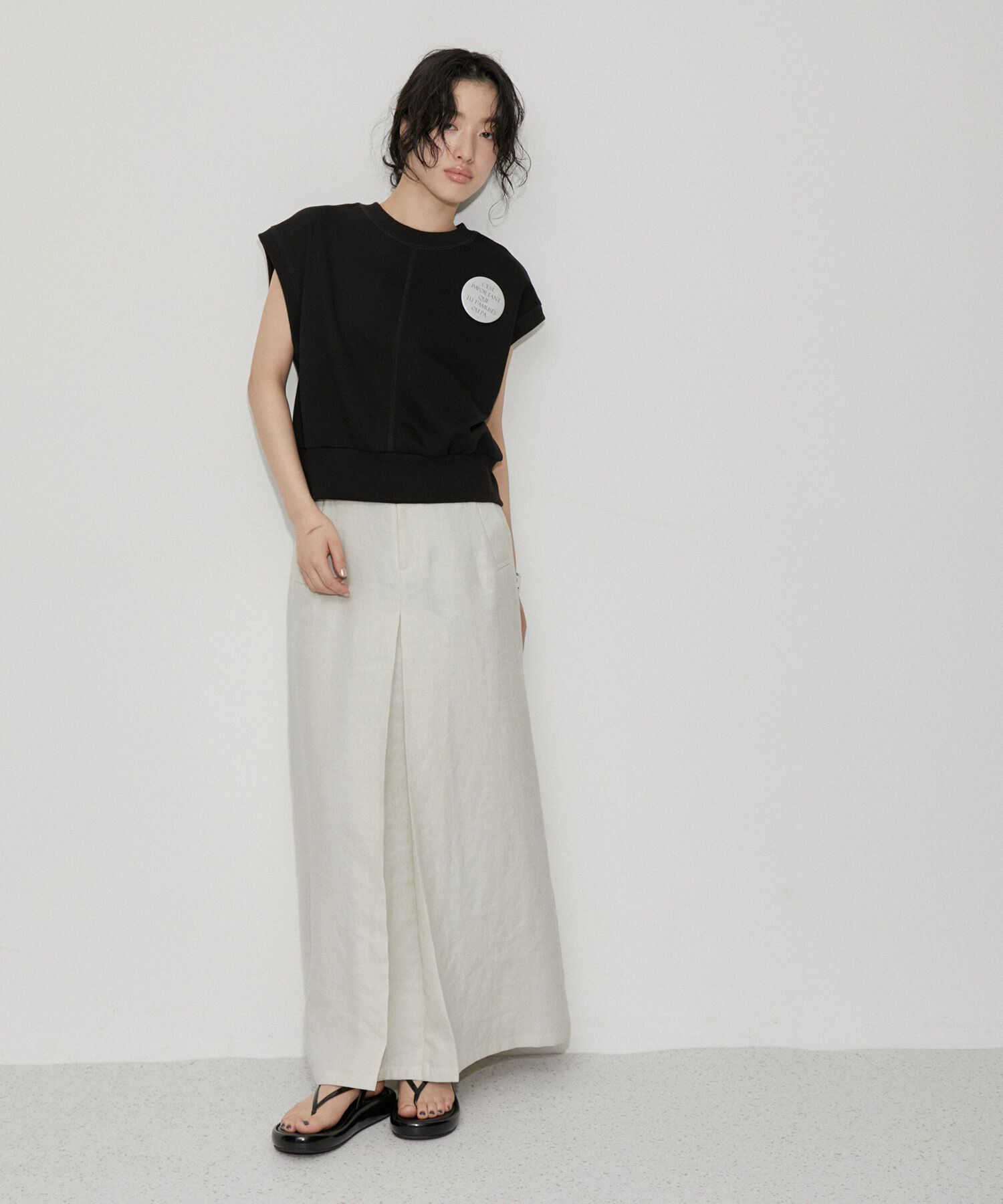 ADAM ET ROPE'「【サステナブル】ハイウエストベンツタックスカート」|スカート|