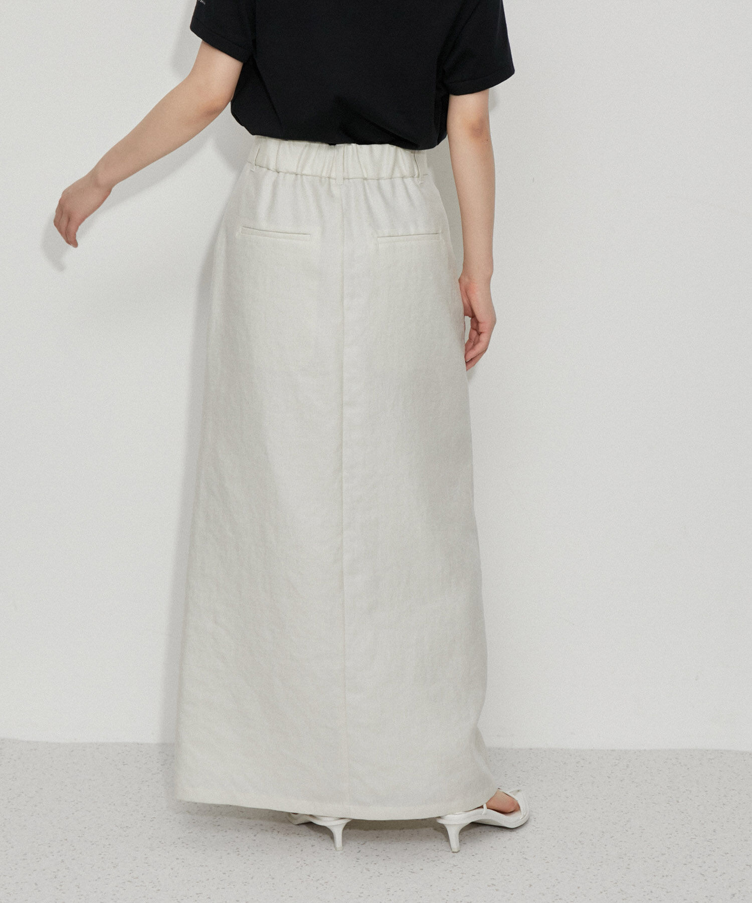 ADAM ET ROPE'「【サステナブル】ハイウエストベンツタックスカート」|スカート|