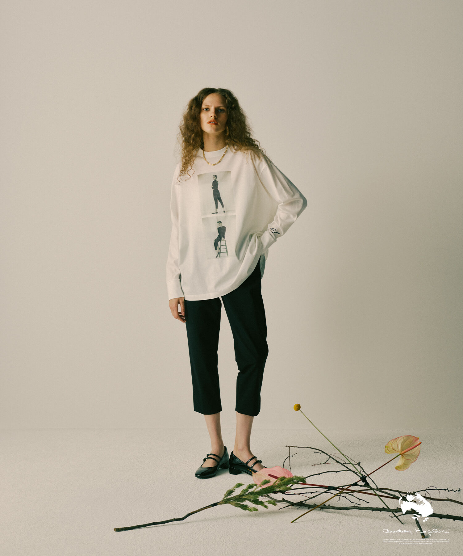 ADAM ET ROPE'「【AUDREY HEPBURN COLLECTION BY JUN】Long sleeve Tee」|Tシャツ・カットソー|