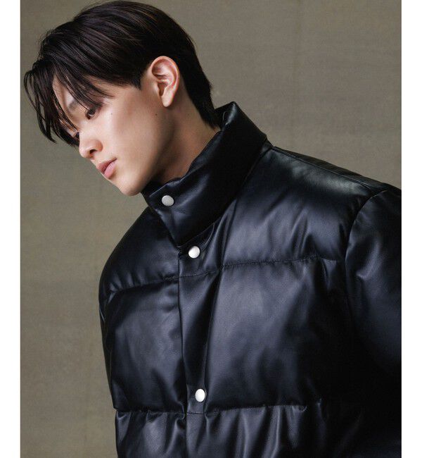 ADAM ET ROPE'「【ACT_31 Kuram】《AVIREX for ADAM ET ROPE'》LEATHER DOWN JACKET」|ダウン|