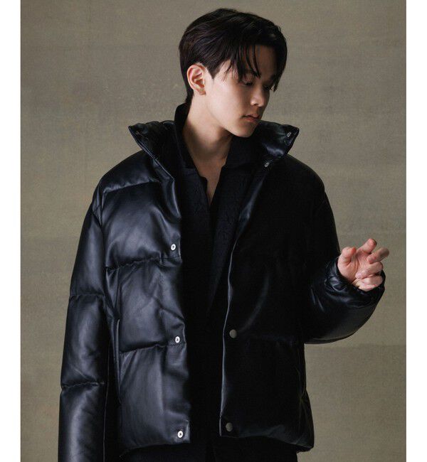 ADAM ET ROPE'「【ACT_31 Kuram】《AVIREX for ADAM ET ROPE'》LEATHER DOWN JACKET」|ダウン|