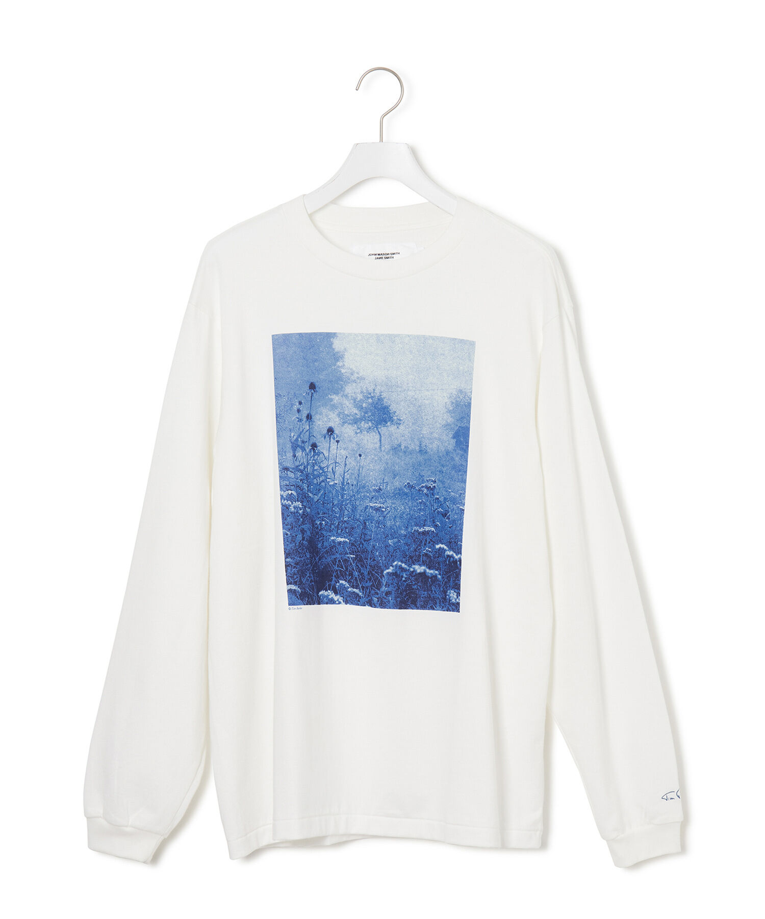 ADAM ET ROPE'「【JANE SMITH】TIM BARBER choke cherry / blue L/S T-SHIRT 」|Tシャツ・カットソー|