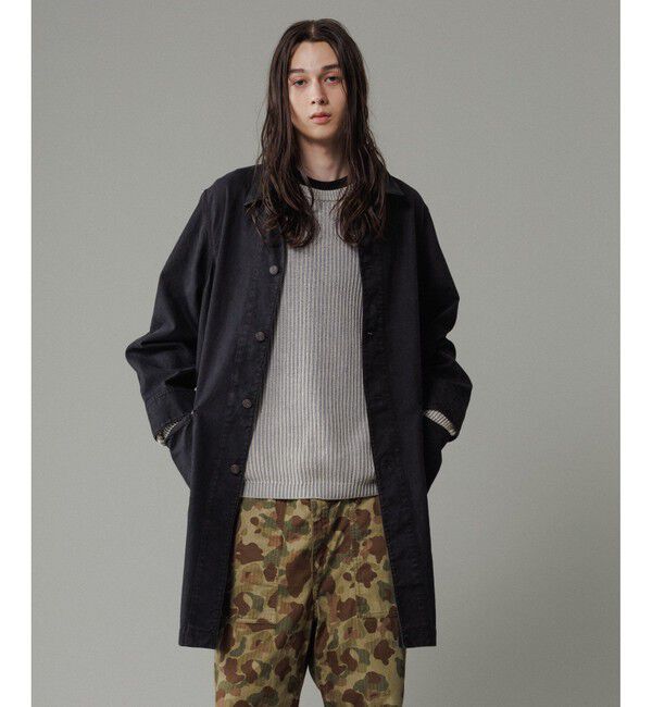 ADAM ET ROPE'「フェード ダック ショップコート」|ステンカラーコート|クロサブ
