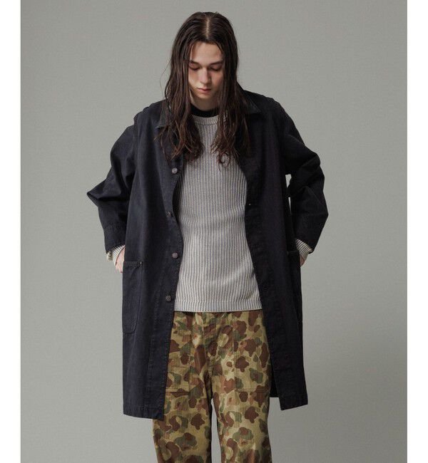 ADAM ET ROPE'「フェード ダック ショップコート」|ステンカラーコート|