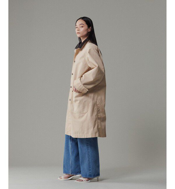 ADAM ET ROPE'「フェード ダック ショップコート」|ステンカラーコート|