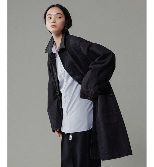 ADAM ET ROPE'「フェード ダック ショップコート」|ステンカラーコート|