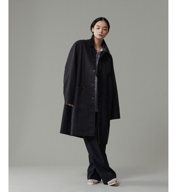 ADAM ET ROPE'「フェード ダック ショップコート」|ステンカラーコート|