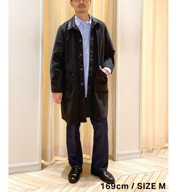 ADAM ET ROPE'「フェード ダック ショップコート」|ステンカラーコート|