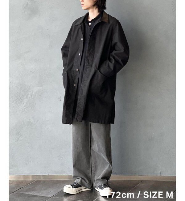 ADAM ET ROPE'「フェード ダック ショップコート」|ステンカラーコート|