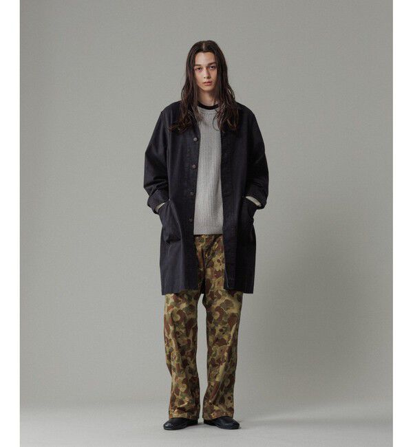 ADAM ET ROPE'「フェード ダック ショップコート」|ステンカラーコート|