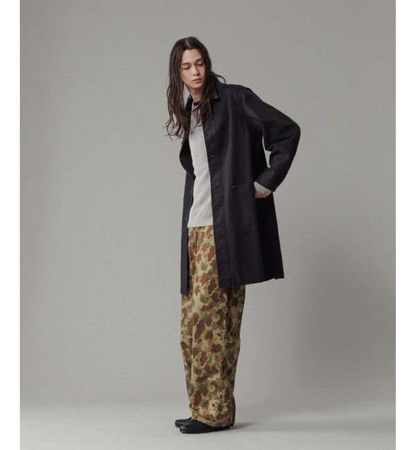 ADAM ET ROPE'「フェード ダック ショップコート」|ステンカラーコート|