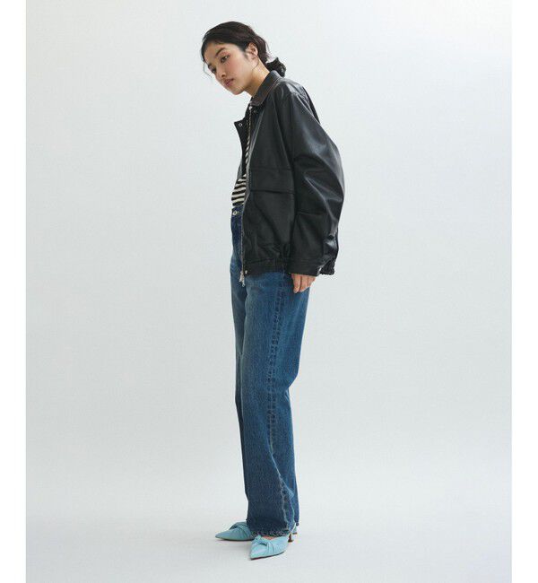 ADAM ET ROPE'「シンセティックレザーブルゾン」|ブルゾン・スタジャン|