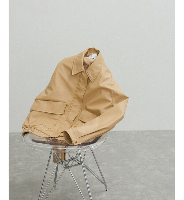 ADAM ET ROPE'「シンセティックレザーブルゾン」|ブルゾン・スタジャン|