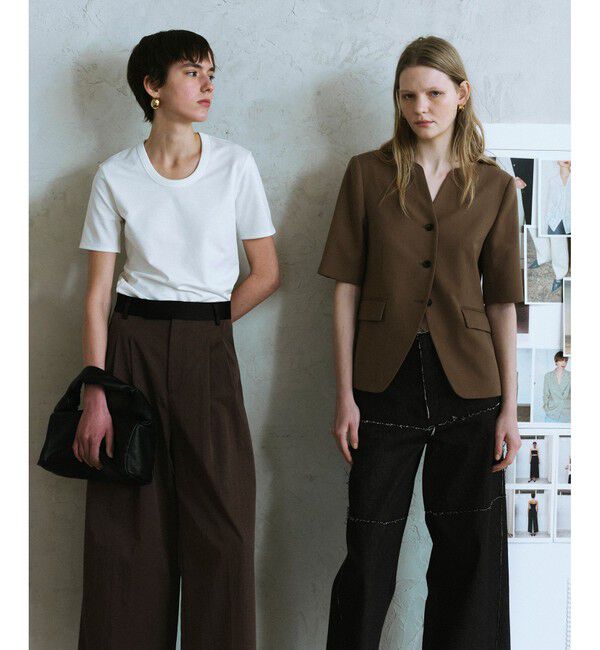 ADAM ET ROPE'「【EMOELLE】カットオフラインデニム」|デニム|