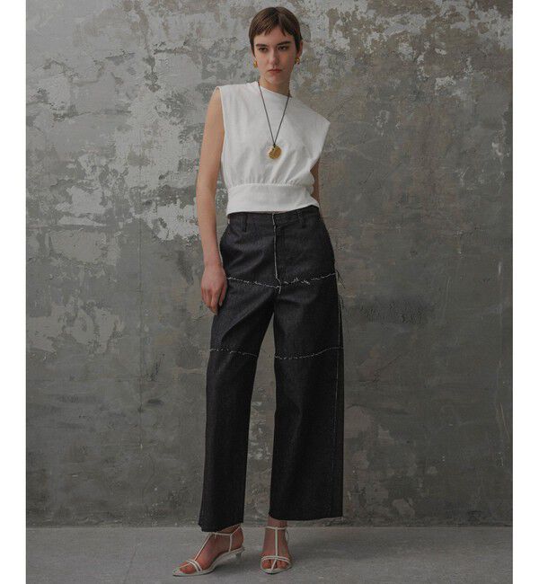 ADAM ET ROPE'「【EMOELLE】カットオフラインデニム」|デニム|