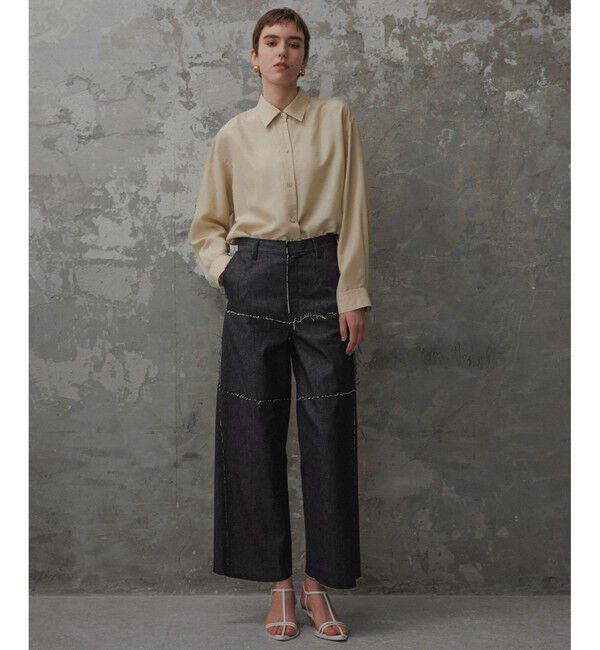 ADAM ET ROPE'「【EMOELLE】カットオフラインデニム」|デニム|