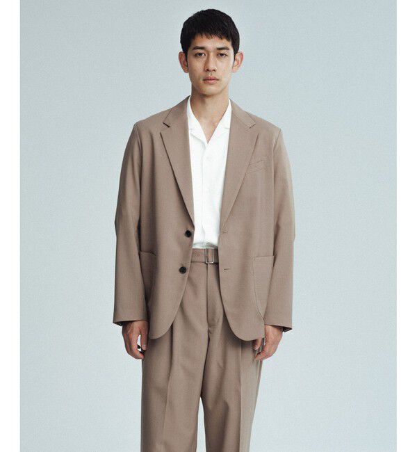 ADAM ET ROPE'「サマーウーステッド ボックスシルエット アンコンジャケット / セットアップ可能」|テーラードジャケット|