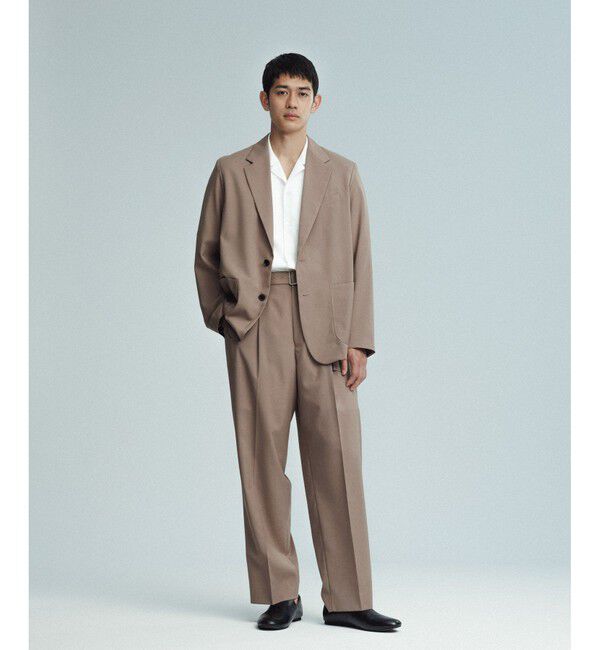 ADAM ET ROPE'「サマーウーステッド ボックスシルエット アンコンジャケット / セットアップ可能」|テーラードジャケット|