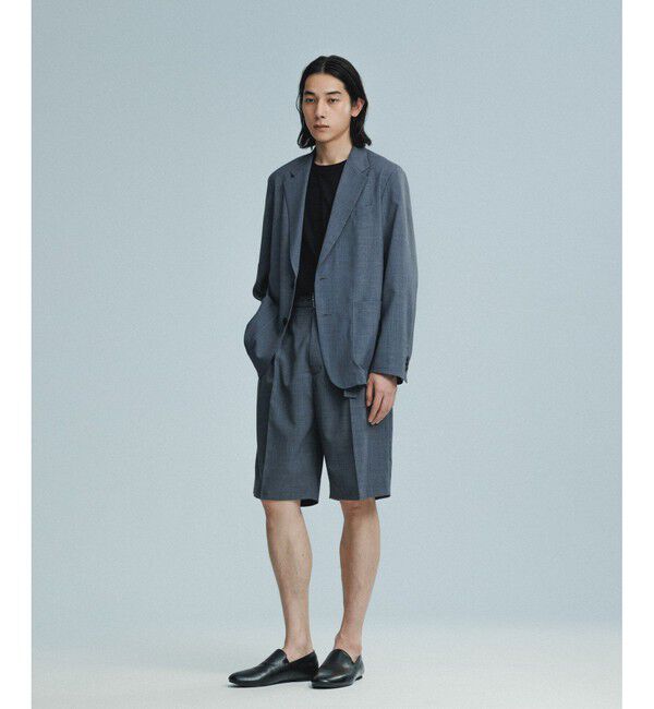 ADAM ET ROPE'「サマーウーステッド ボックスシルエット アンコンジャケット / セットアップ可能」|テーラードジャケット|