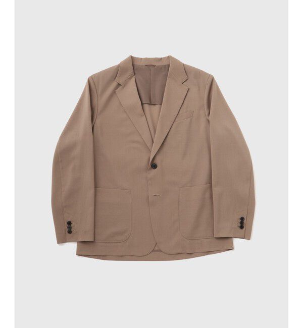 ADAM ET ROPE'「サマーウーステッド ボックスシルエット アンコンジャケット / セットアップ可能」|テーラードジャケット|