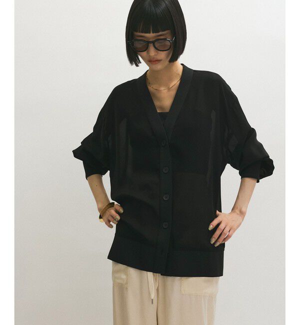 ADAM ET ROPE'「【接触冷感】ハイツイストボイルカーディガン」|カーディガン|