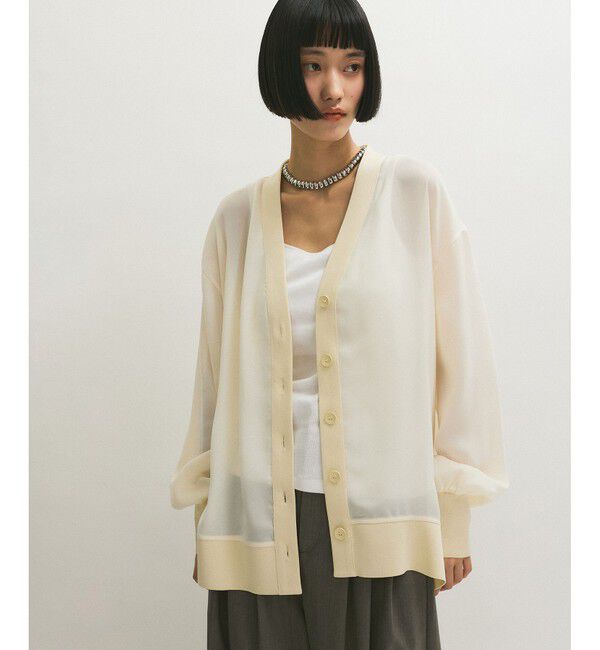 ADAM ET ROPE'「【接触冷感】ハイツイストボイルカーディガン」|カーディガン|