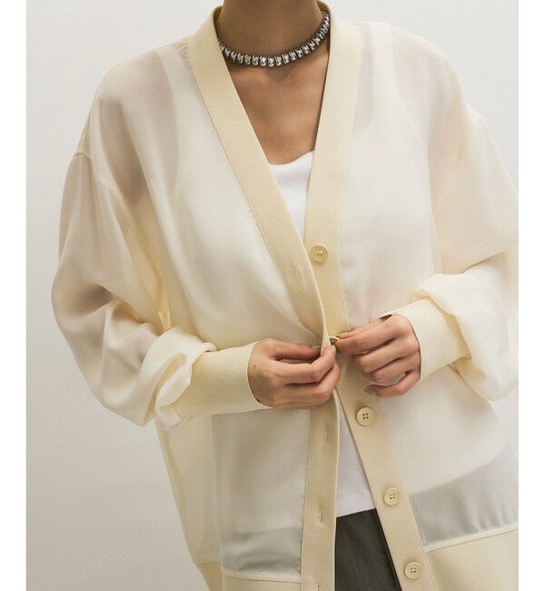 ADAM ET ROPE'「【接触冷感】ハイツイストボイルカーディガン」|カーディガン|