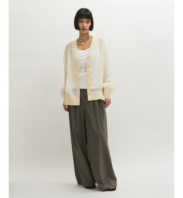 ADAM ET ROPE'「【接触冷感】ハイツイストボイルカーディガン」|カーディガン|