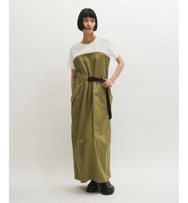 ADAM ET ROPE'「【サステナブル】撥水コンビワンピース」|ワンピース|