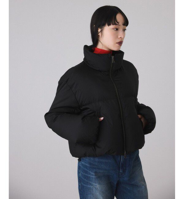 ADAM ET ROPE'「【サステナブル】2WAYフーディショートダウン/撥水」|ダウン|ブラック(01)