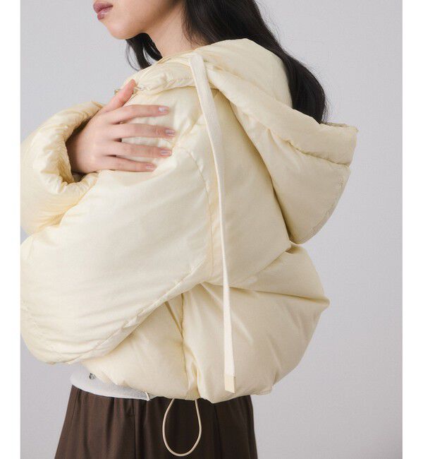 ADAM ET ROPE'「【サステナブル】2WAYフーディショートダウン/撥水」|ダウン|