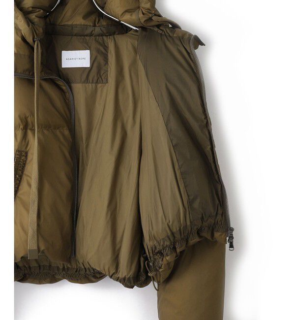 ADAM ET ROPE'「【サステナブル】2WAYフーディショートダウン/撥水」|ダウン|