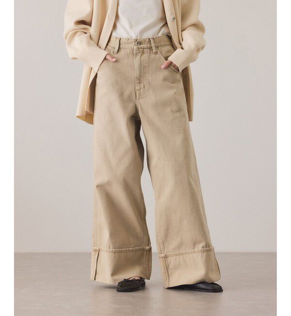 ADAM ET ROPE'「ターンナップアジャストデニム」|デニム|ベージュ(27)