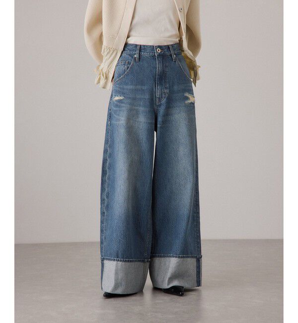 ADAM ET ROPE'「ターンナップアジャストデニム」|デニム|