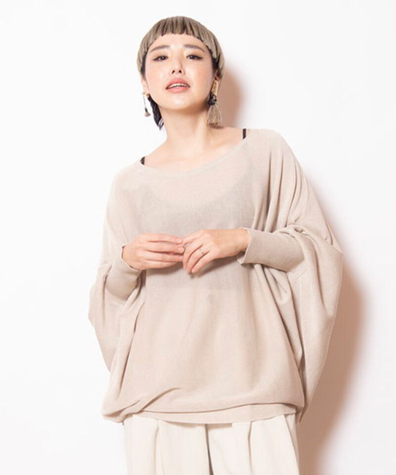  「ドルマンニットプルオーバー」|ニット・セーター|L.BEIGE