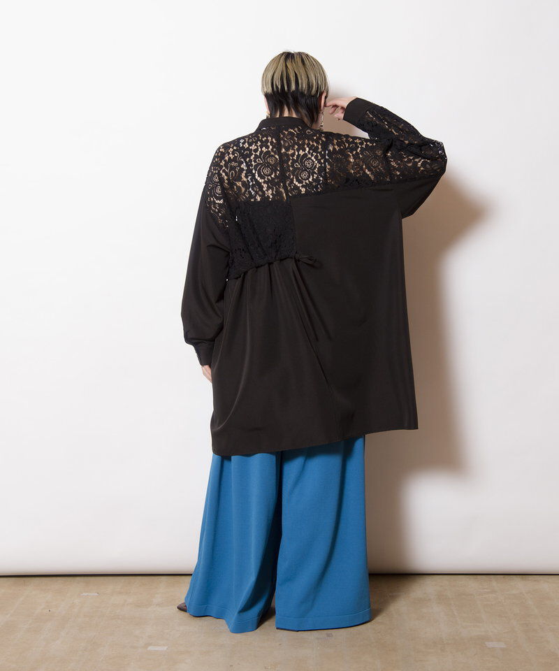  「サイドドロストレース切替シャツ」|シャツ・ブラウス|