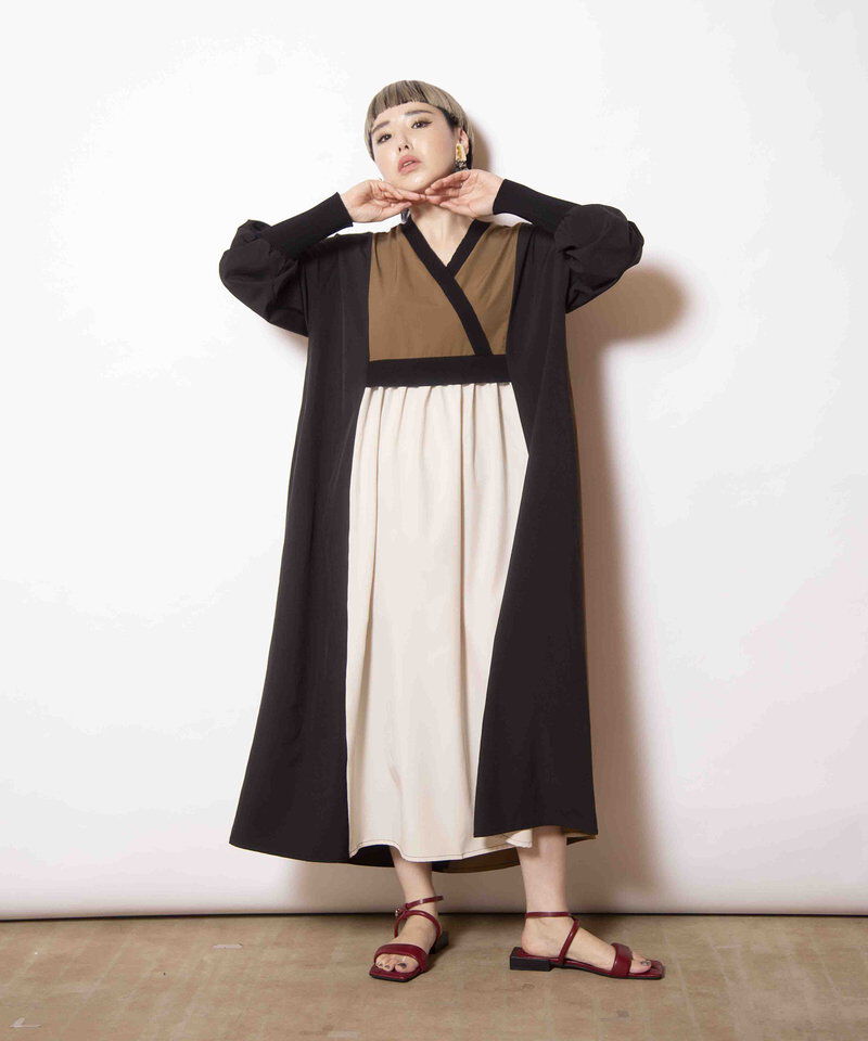  「切替ギャザーワンピース」|ワンピース|