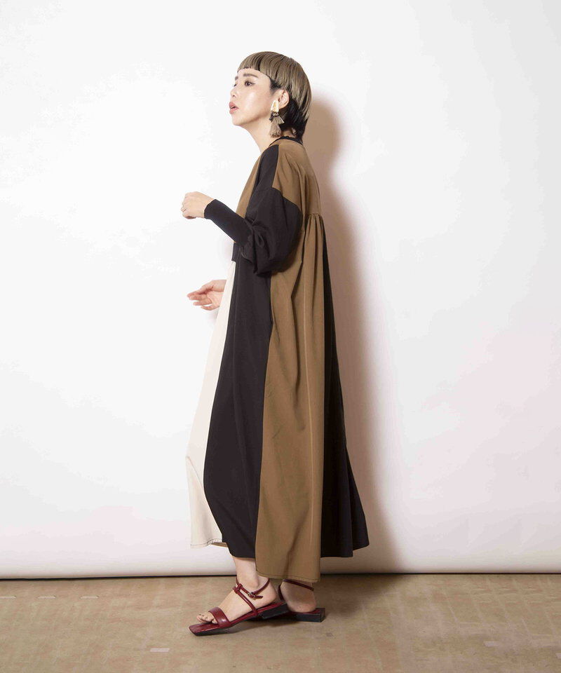  「切替ギャザーワンピース」|ワンピース|