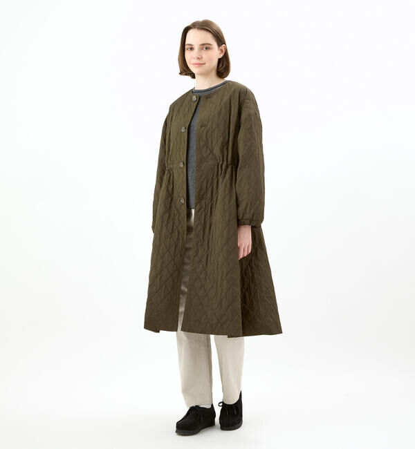 ORCIVAL「ORCIVAL | キルティング ロングコート WOMEN」|ノーカラーコート|