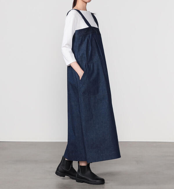  「HAVERSACK |〈別注〉デニム  ジャンパースカート WOMEN」|ワンピース|