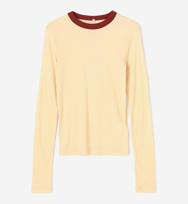  「babaco | ツイストコットン ロングスリーブTシャツ WOMEN」|Tシャツ・カットソー|