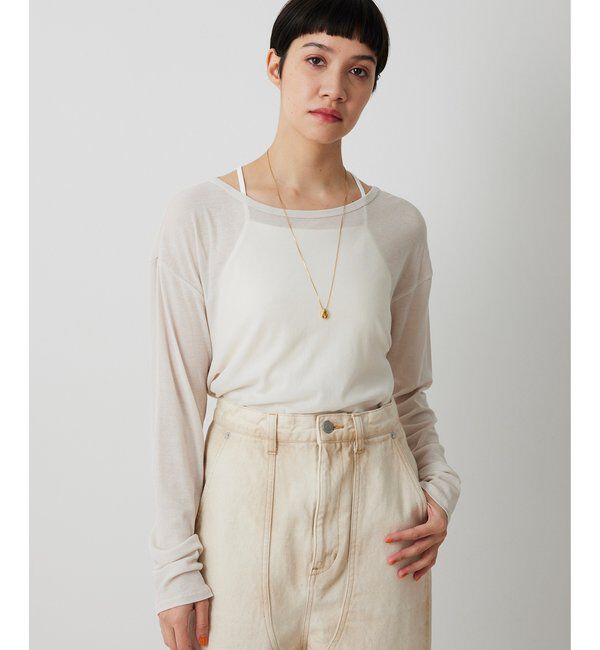  「【THE PAUSE】シアーフライスロンTEE」|Tシャツ・カットソー|