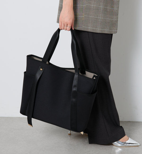  「《新色登場》【PC収納/A4対応/軽量】ウェットダブルポケットトートバッグ」|トートバッグ|