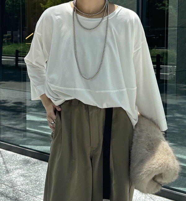  「【WEB限定】バルーンハーフスリーブプルオーバー」|Tシャツ・カットソー|オフホワイト