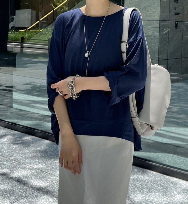  「【WEB限定】バルーンハーフスリーブプルオーバー」|Tシャツ・カットソー|ブルー