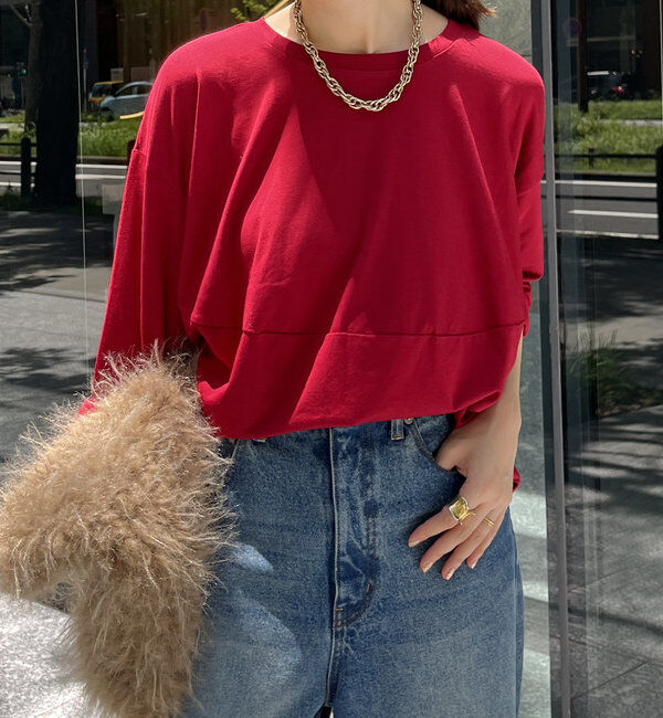  「【WEB限定】バルーンハーフスリーブプルオーバー」|Tシャツ・カットソー|